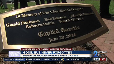 Memorial Garden honors five victims of Capital Gazette shooting