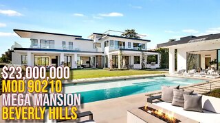 Inside $23,000,000 Mod Mega Mansion Beverly Hills 90210!