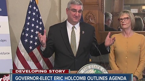 Governor-elect Eric Holcomb outlines legislative agenda