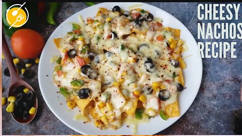 1 Minute Loaded Cheesy Nachos Recipe Easy Vegetable Nachos by Marinated Goodness