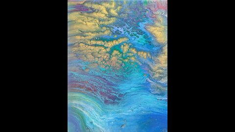 "Mercury Rainbow" Paint Pouring - Straight Pour Tutorial