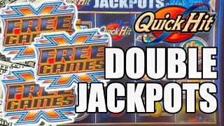 HITTING 2 JACKPOTS ON HIGH LIMIT QUICK HIT SLOT MACHINE