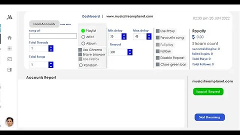 Spotify streaming software bot 2023