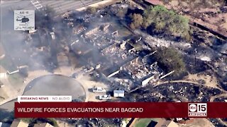 Spur Fire: Evacuations underway in Bagdad, Arizona after wildfire