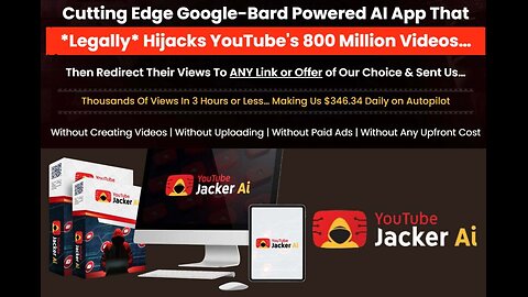 YoutubeJacker Ai -Demo | Earn $346.34 per day on autopilot