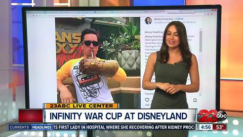 Avengers Infinity War cup at Disneyland