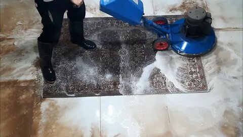 extremely dirty wet carpet cleaning satisfying rug cleaning asmr