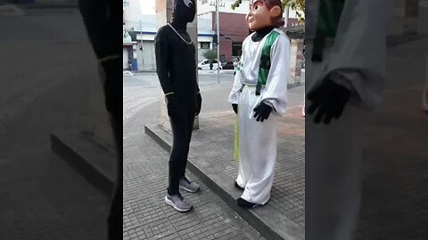 DANÇARINOS SUPER NINJAS, DANÇANDO FOFÃO, BEN10 E HOMEM-ARANHA NA CARRETA DA ALEGRIA TREM BALADA 100