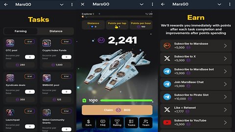 MarsGO | Play To Mine Free $MBASE Tokens And Other Top Crypto Tokens | New Telegram Airdrop Mining