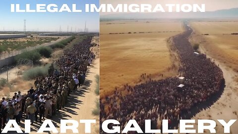 Illegal Immigration Ai Art Gallery #bordercrossing #migrantcrisis #midjourney