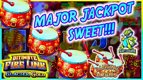 WE CALLED A JACKPOT!!! Dancing Drums VS Ultimate Fire Link Glacier Gold Slot HIGHLIGHT!