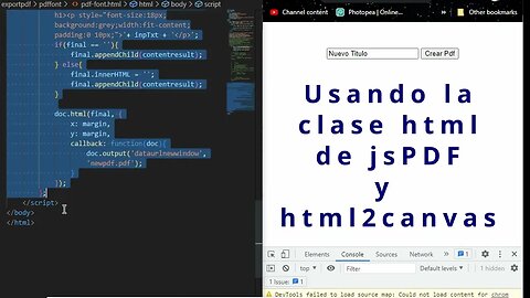 Como exportar a pdf un texto sobre fondo a color con jspdf