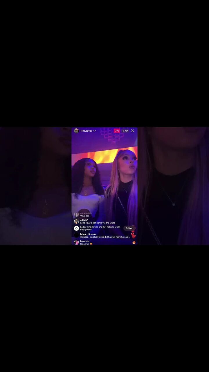 Lena Daviss Instagram Live Ig Model Lena In The Club With Her Baddie Friend Turning Up 27 02 23