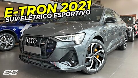 NOVO AUDI E-TRON SPORTBACK PERFORMANCE BLACK 2021! 446 KM DE AUTONOMIA E DESEMPENHO DE ESPORTIVO