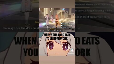 Yummy~ #Vtuber #ENVtuber #tiktok #anime #meme #genshin #genshinimpact #paimon #paimonemergencyfood