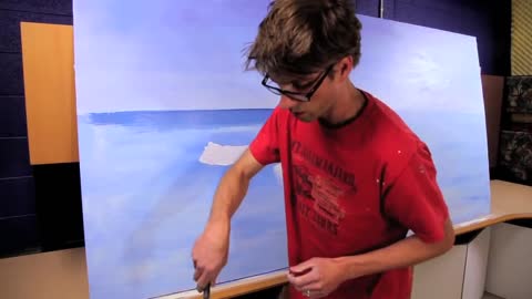 How to Paint Water On A Beach - Mural Joe