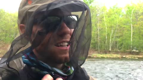 Fishing in the East Branch of the Penobscot River in Grand Lake Matagamon, Maine