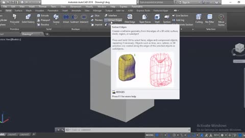 Extract Edges from 3D Object to Wireframe on AutoCAD by Masroor Khan For Beginners