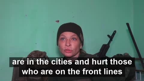 AI translation -, Lady commander (Donetsk Republic) is talking about Russian help