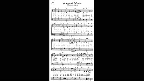 Le repas du Seigneur (Cantique 87 de Louons Jéhovah par nos chants)