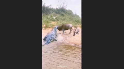 Crocodile Hunting in Water