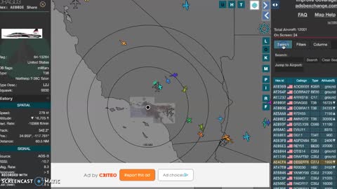 Military planes this morning on Flight trackers