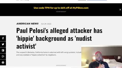 Joe Biden Liberal Media Try To Blame Trump And MAGA For Hippie Nudist Attacking Paul Pelosi