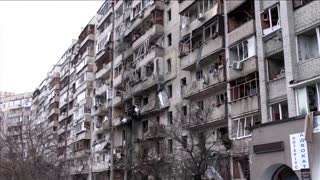 Residential building wrecked after Russian missile