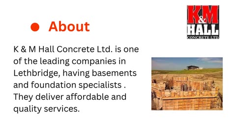 K &M Hall Concrete Ltd. – Go-To Concrete Construction Companies