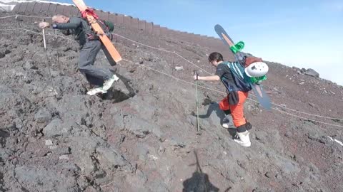 Skiing Mt. Fuji