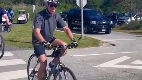 Joe Biden Falls Off His Bike