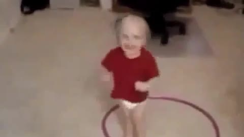 Hula hoop cute baby