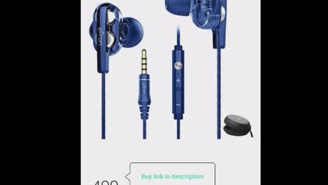 pTron Boom Ultima 4D Dual Driver, In Ear Gaming Wired Headphones with Mic, Volume C