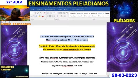 22ª Aula do Livro "Recuperar O Poder" Barbara Marciniak 28-03-2023. (H.Q.)