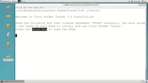 How to install Cisco Packet Tracer in Redhat 9/8/7.