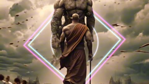 AI Generated Picture of Kratos going Towards the Huge idle with his army || follow