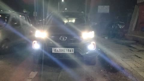 DRL with LED Headlights Upgraded in TATA Nexon #shree guru cars