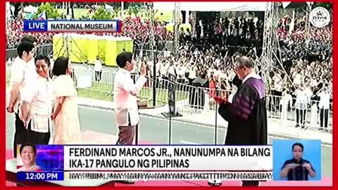 MARCOS, JR. NANUMPANA BILANG IKA-17PANGULO NG PILIPINASDu