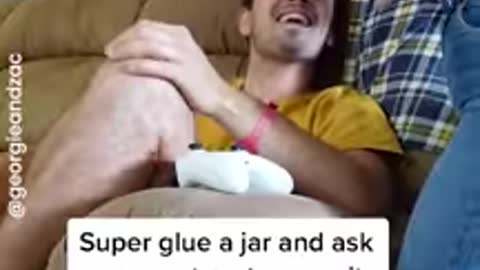 Superglue on the Jar Prank