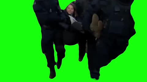 Greta Thunberg Getting Arrested | Green Screen