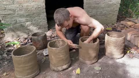 Primitive Technology: Purifying Clay By Sedimentation and Making Pots