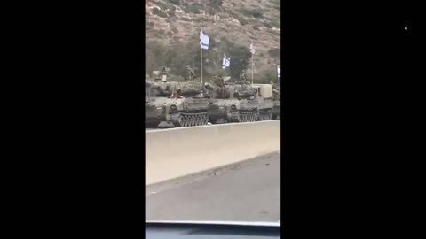 IDF moving military tanks and equipment near Lebanon border