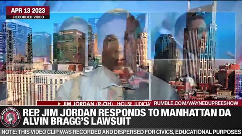 Rep. Jordan Responds To Alvin Bragg's Lawsuit