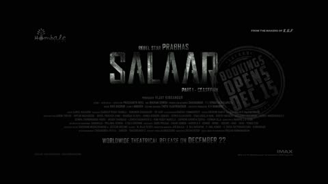 Salaar Telugu Trailer new coming on December 22