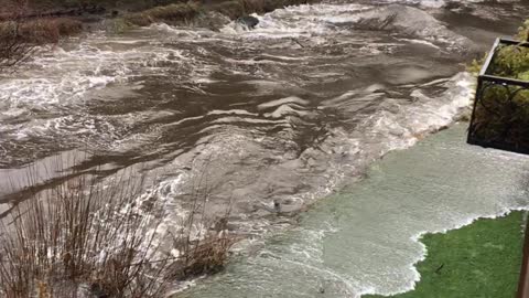 Exceptionally High Tides Filmed from Hotel Room