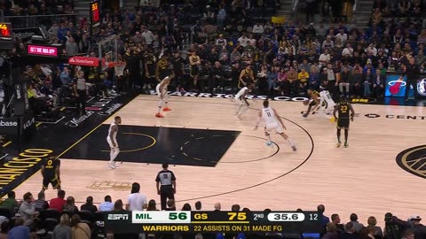 Curry Show with Dribble and Triple in Step-Back! Warriors dominance