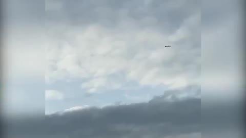 A cruise missile over the Kiev region. Flying on its own business.