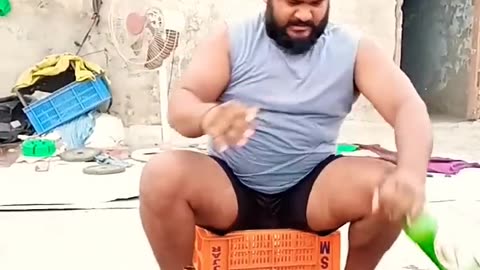 8 botal toda biyar ka #fitness #hunarbaaz #challenge #indiagottalent #shorts