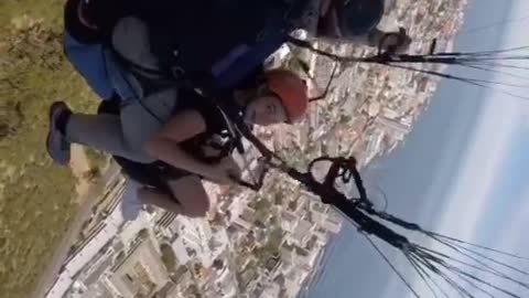 Talking about the reason he began paragliding