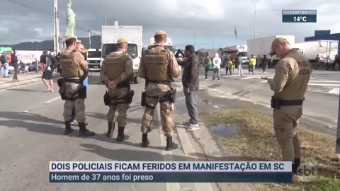 Manifestantes bolsonaristas atacam viaturas no Pará | SBT Brasil (07/11/22)